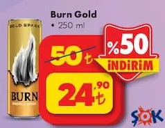 BURN GOLD ENERJİ İÇECEĞİ 250 ML